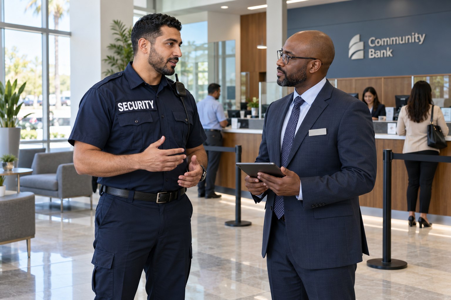 Bank Security Guards and Police Authority